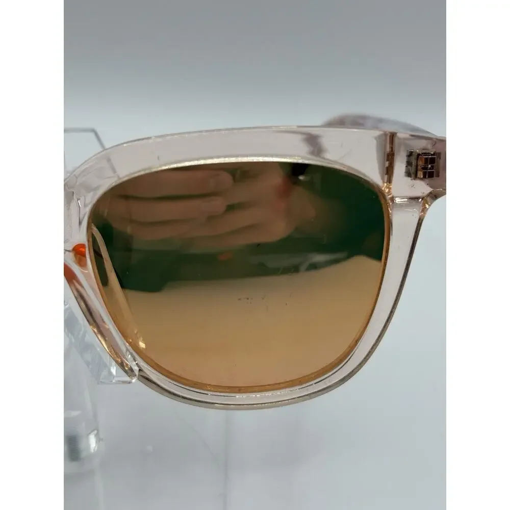 Blenders Gemstone Sunglasses Pink Transparent Mirrored Square Women